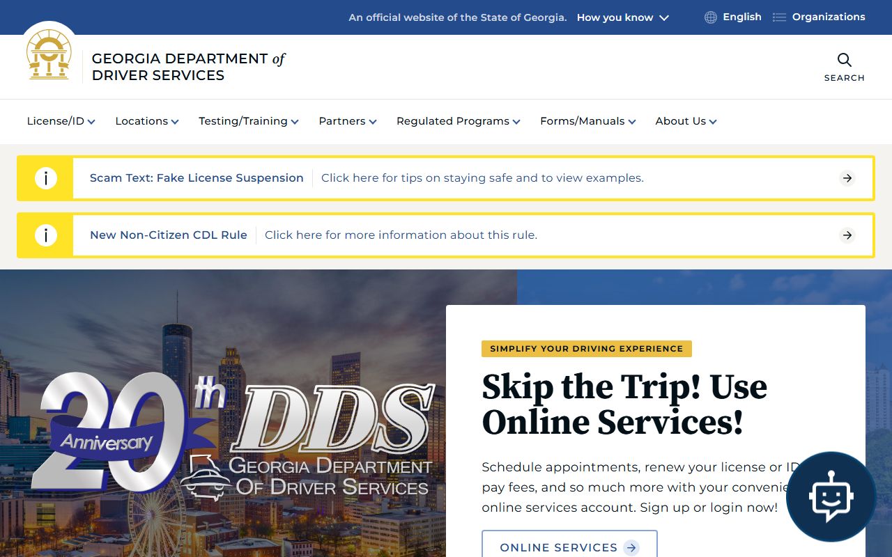 Gwinnett County traffic court records linked Georgia Department of Driver Services page